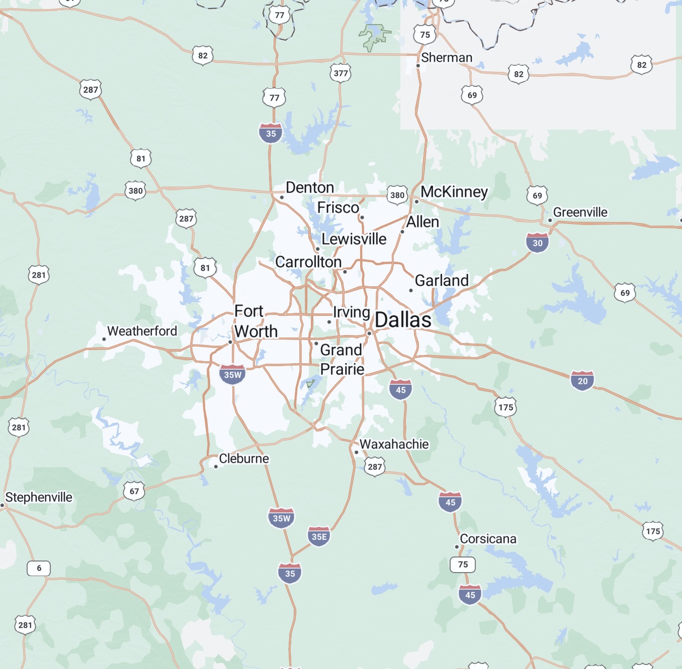 Dallas-Fort Worth service area